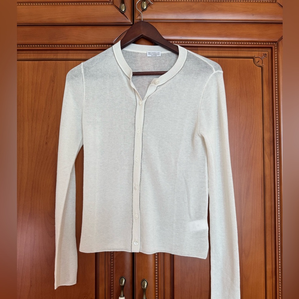 Brunello Cucinelli sheer cardigan